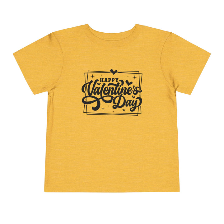 Happy Valentine's Day W/Hearts - Toddler Short Sleeve Tee