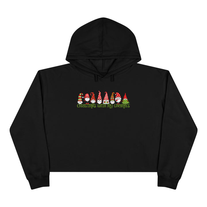 Christmas With My Gnomies - Crop Hoodie