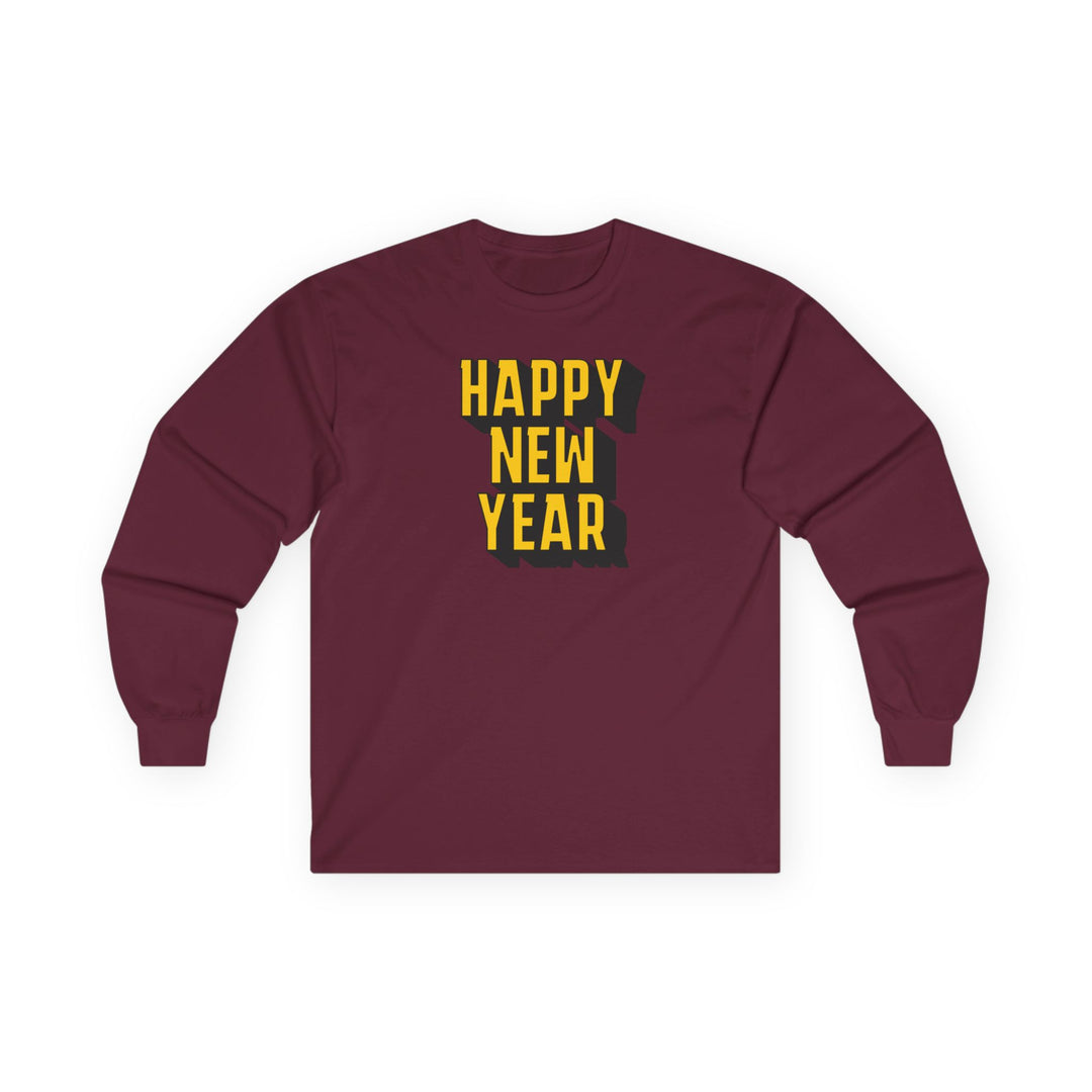 Block Happy New Year - Unisex Ultra Cotton Long Sleeve Tee