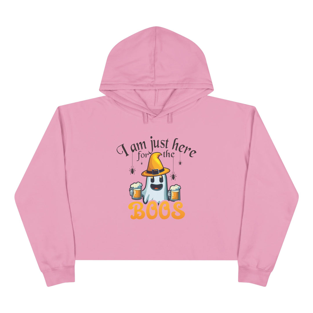 I'm Just Here For The Boos - Crop Hoodie