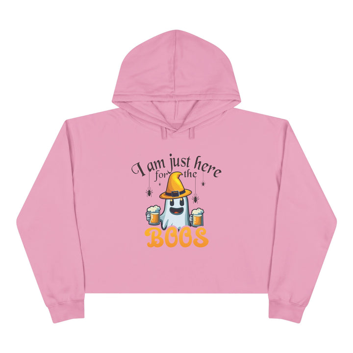 I'm Just Here For The Boos - Crop Hoodie