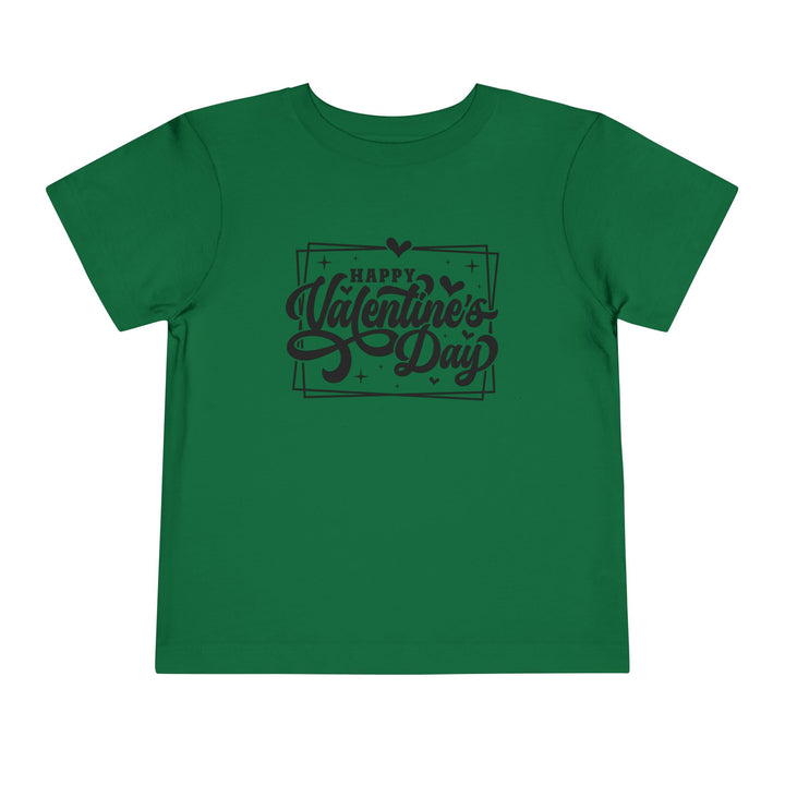 Happy Valentine's Day W/Hearts - Toddler Short Sleeve Tee