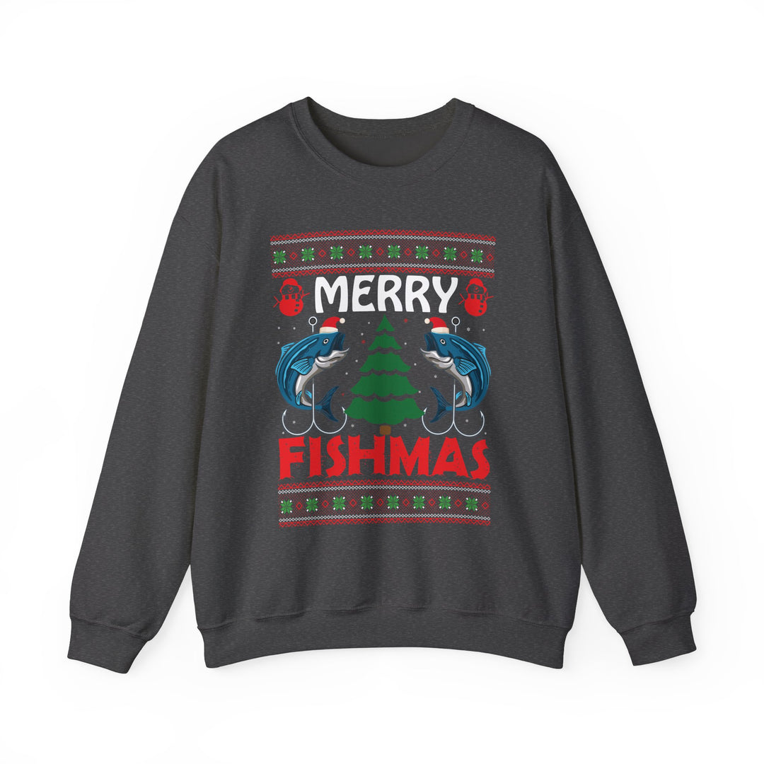 Merry Fishmas - Unisex Heavy Blend™ Crewneck Sweatshirt