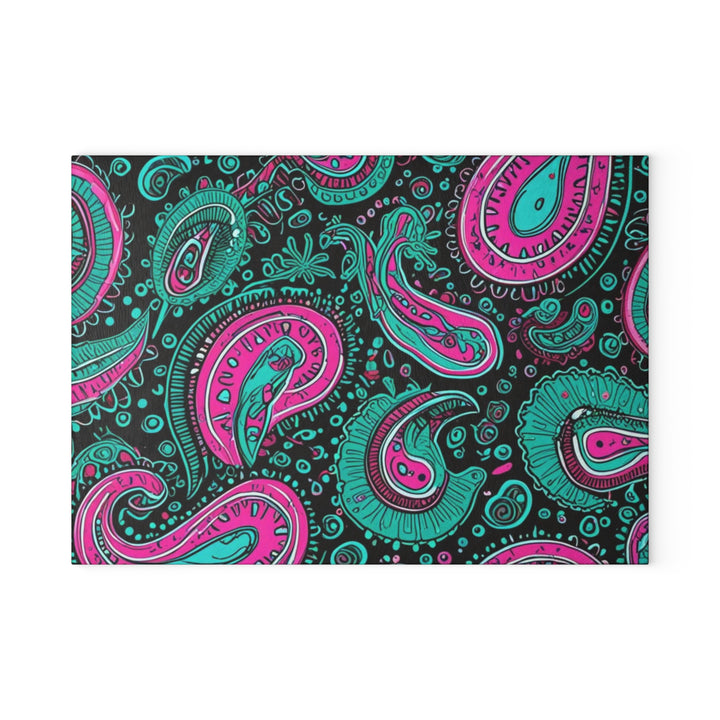 Paisley Print - Glass Cutting Board