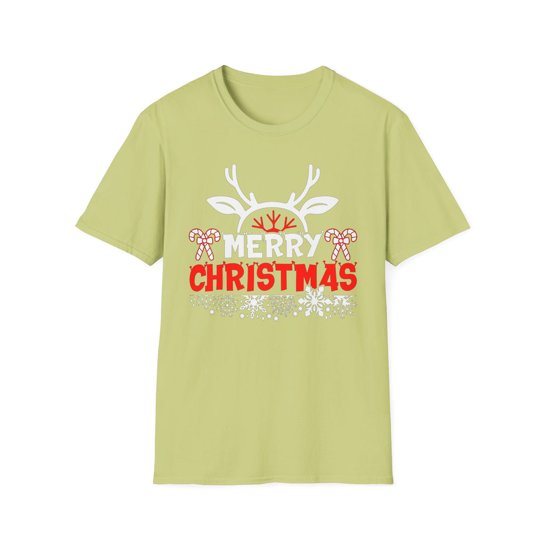 Merry Christmas Antlers - Unisex Softstyle T-Shirt