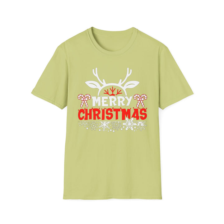 Merry Christmas Antlers - Unisex Softstyle T-Shirt