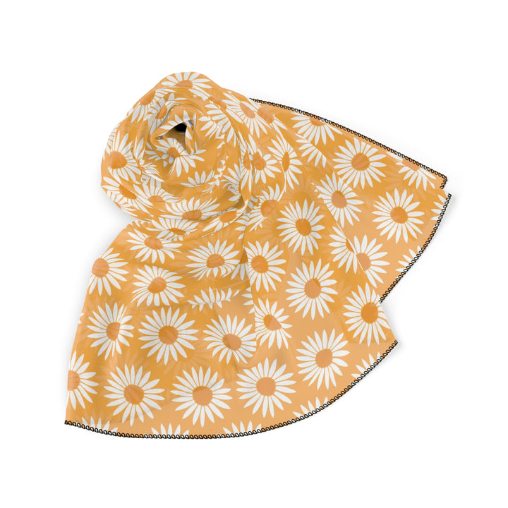 Yellow Sunflower Pattern - Poly Scarf