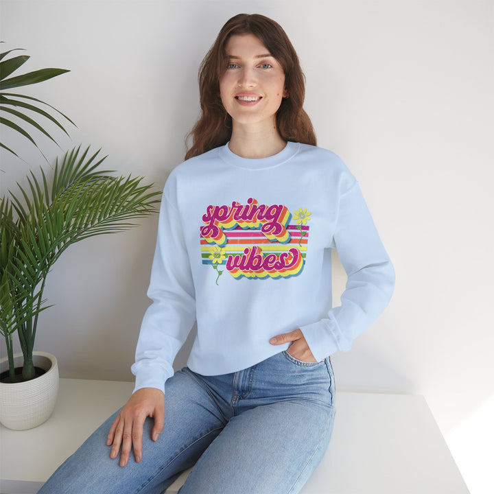 Spring Vibes Retro - Unisex Heavy Blend™ Crewneck Sweatshirt
