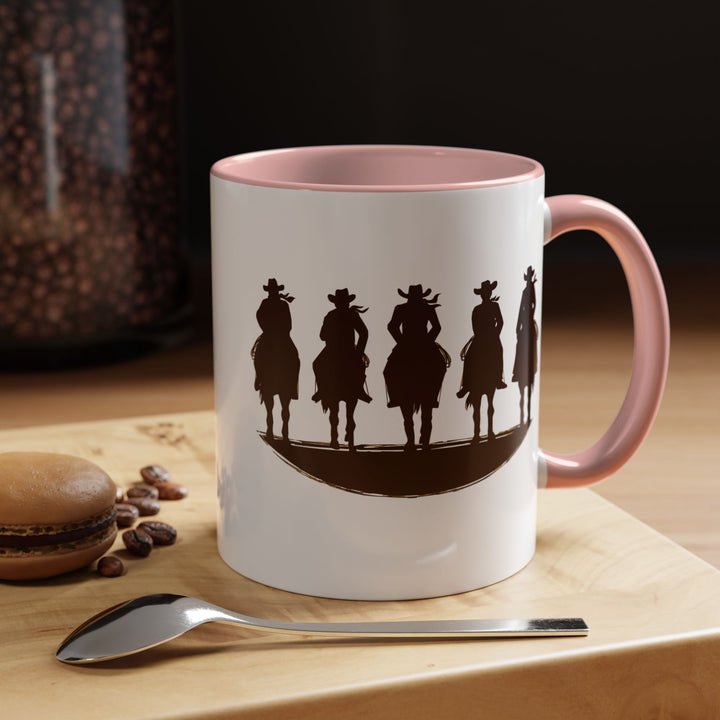 Cowboy Silhouette - Accent Coffee Mug (11, 15oz)