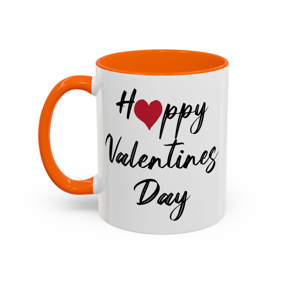 Happy Valentines Day - Accent Coffee Mug (11, 15oz)