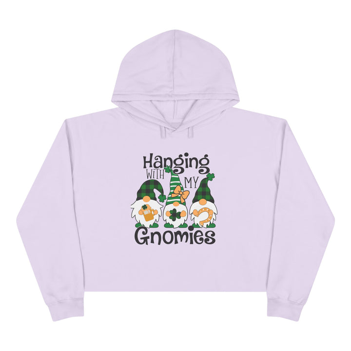 St. Patricks Day Gnomes- Crop Hoodie