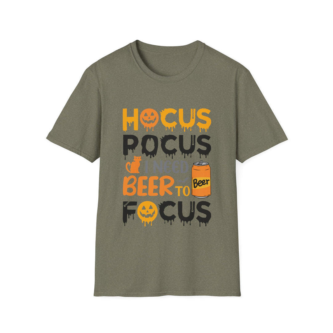 Hocus Pocus I Need A Beer To Focus - Unisex Softstyle T-Shirt