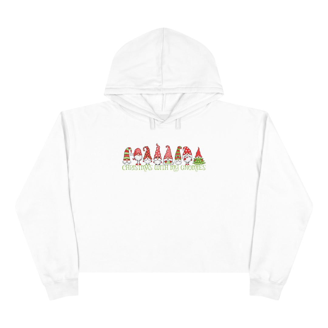 Christmas With My Gnomies - Crop Hoodie