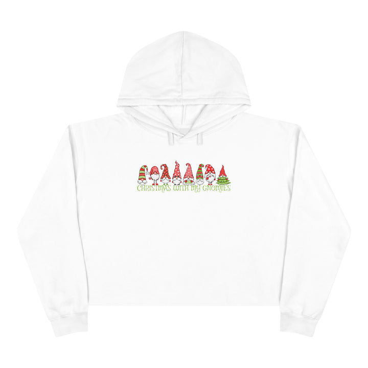 Christmas With My Gnomies - Crop Hoodie