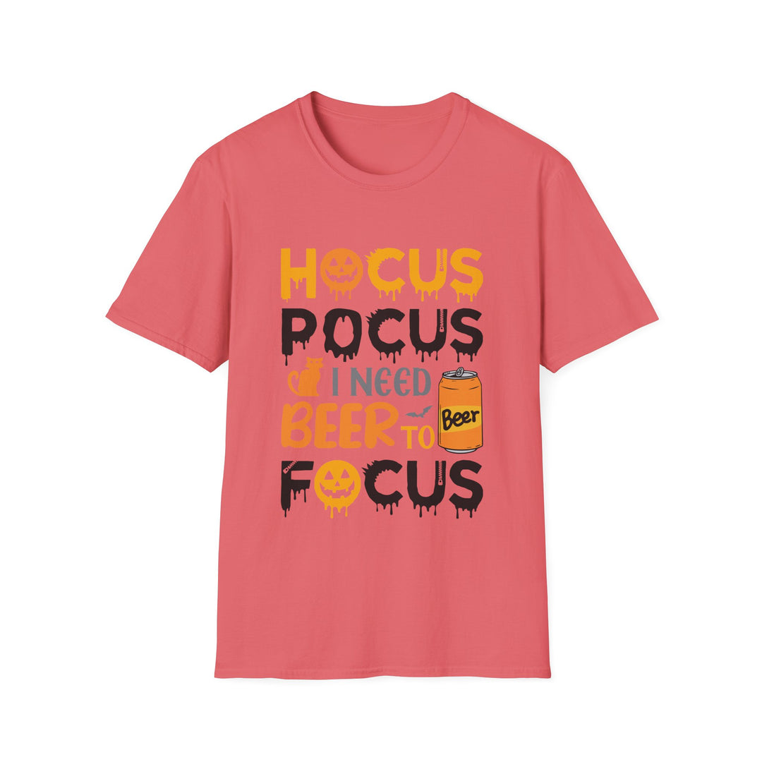Hocus Pocus I Need A Beer To Focus - Unisex Softstyle T-Shirt