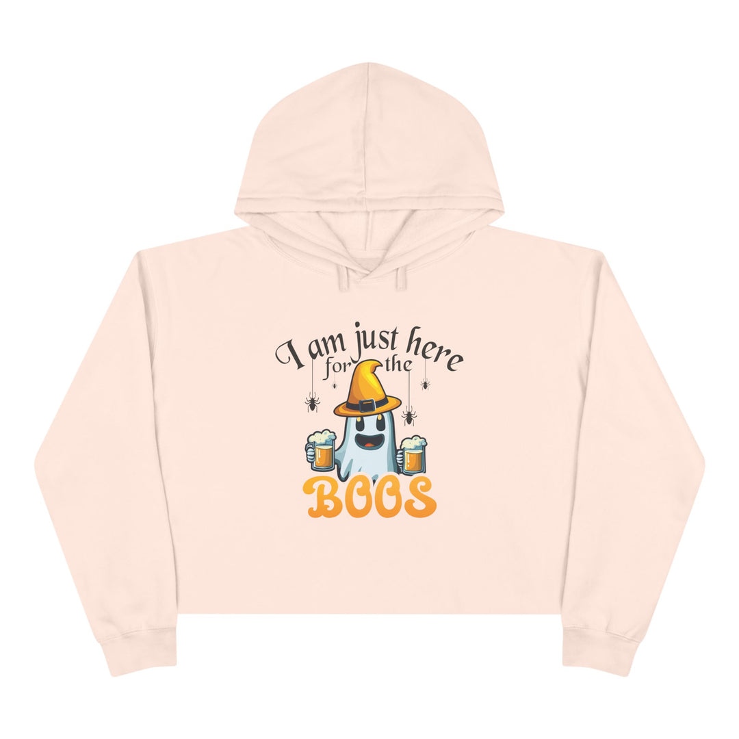 I'm Just Here For The Boos - Crop Hoodie