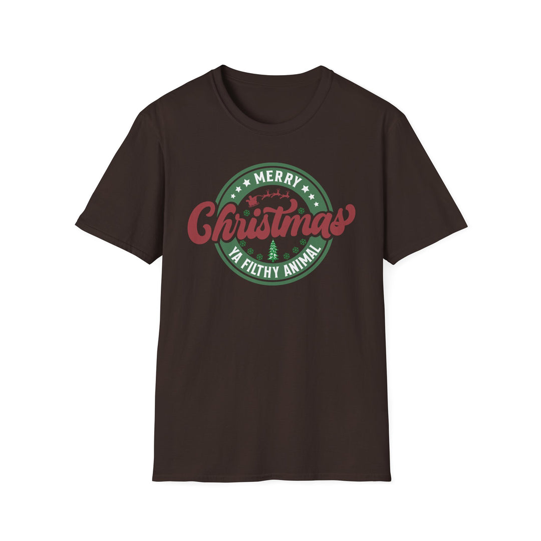 Merry Christmas Ya Filthy Animal - Unisex Softstyle T-Shirt