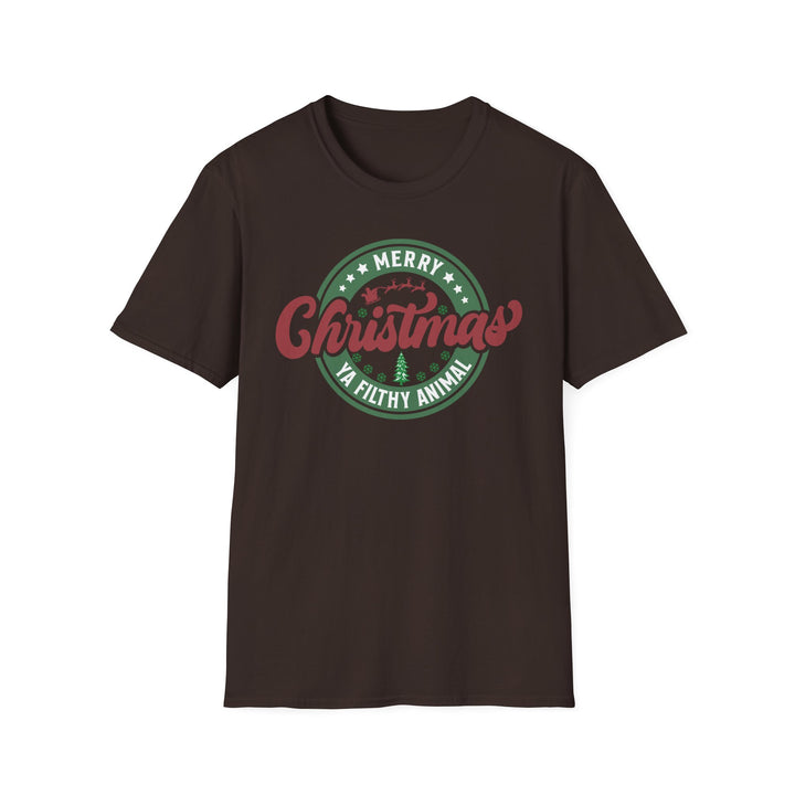 Merry Christmas Ya Filthy Animal - Unisex Softstyle T-Shirt