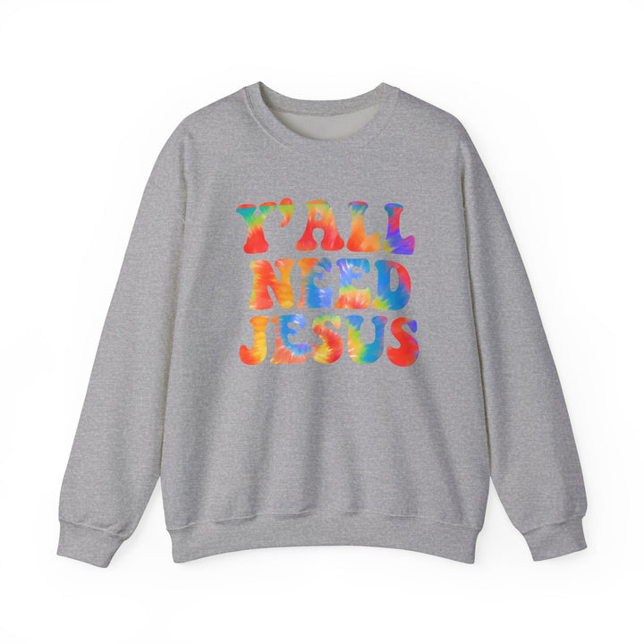 Y'All Need Jesus - Unisex Heavy Blend™ Crewneck Sweatshirt