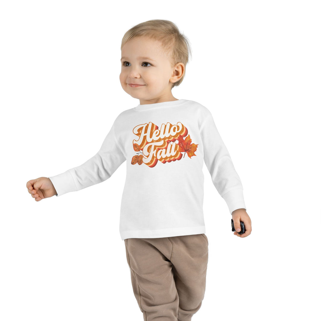 Retro Hello Fall - Toddler Long Sleeve Tee