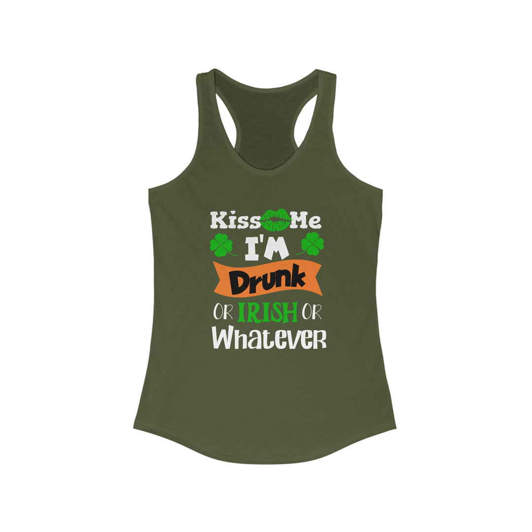 Kiss Me I'm Drunk - Women's Ideal Racerback Tank