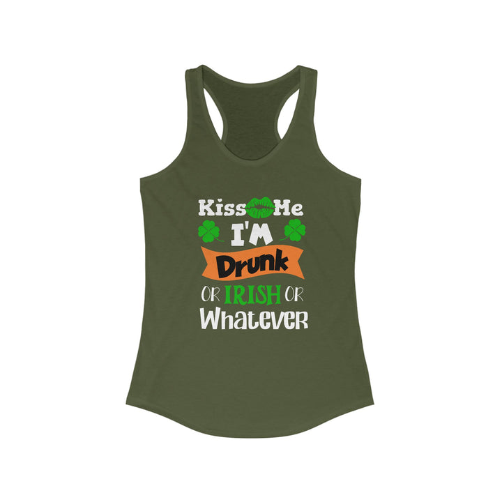 Kiss Me I'm Drunk - Women's Ideal Racerback Tank