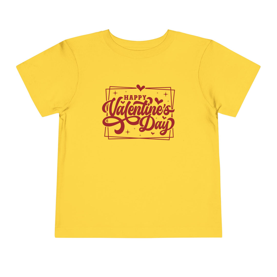 Happy Valentine's Day W/Hearts - Toddler Short Sleeve Tee