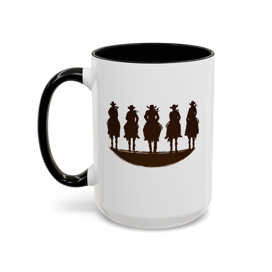 Cowboy Silhouette - Accent Coffee Mug (11, 15oz)