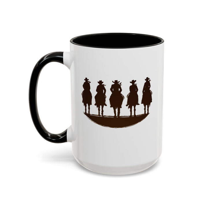 Cowboy Silhouette - Accent Coffee Mug (11, 15oz)