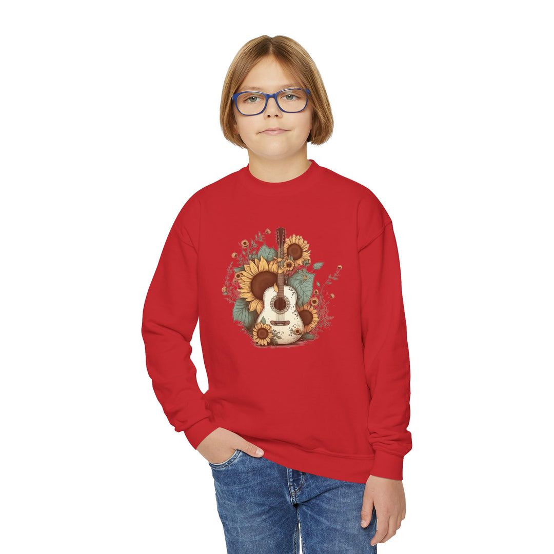Sunflower Guitar - Youth Crewneck Sweatshirt