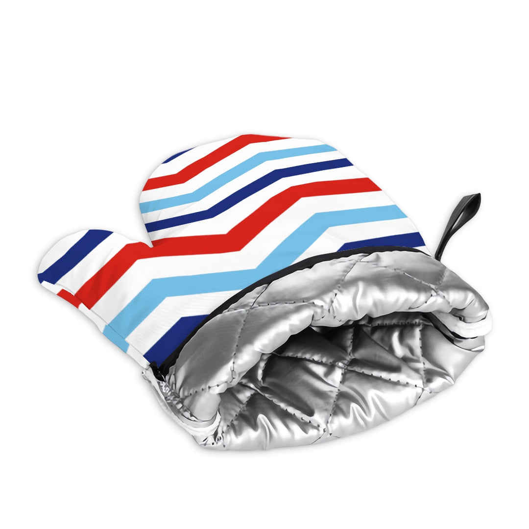 Patriotic Chevron - Oven Mitts and Pot Holders Set of 4