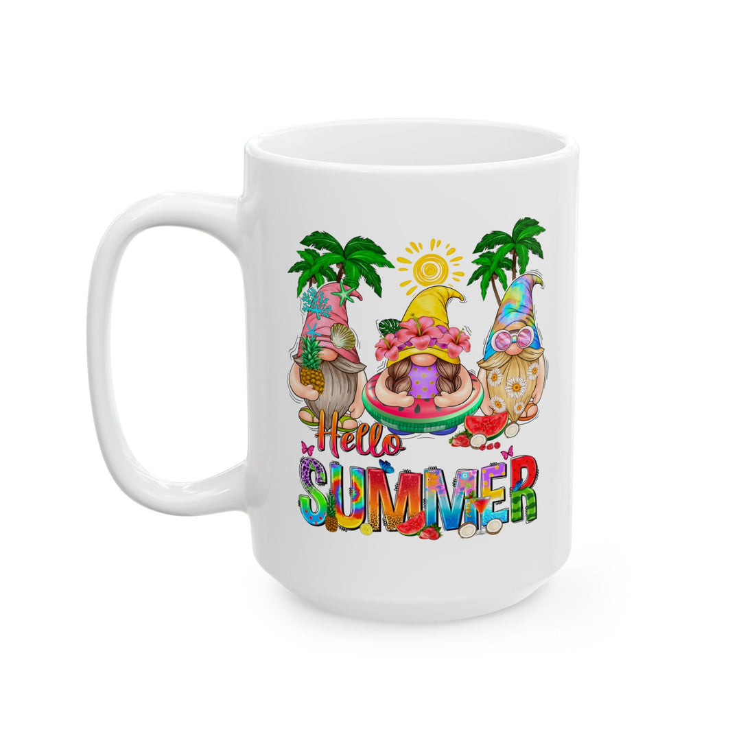 Summer Gnomes- Ceramic Mug, (11oz, 15oz)