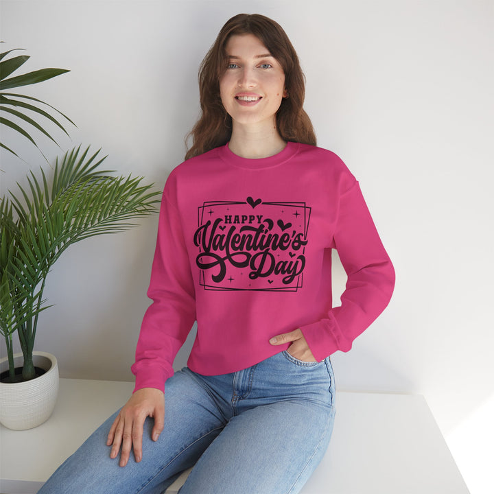 Happy Valentine's Day W/Hearts - Unisex Heavy Blend™ Crewneck Sweatshirt