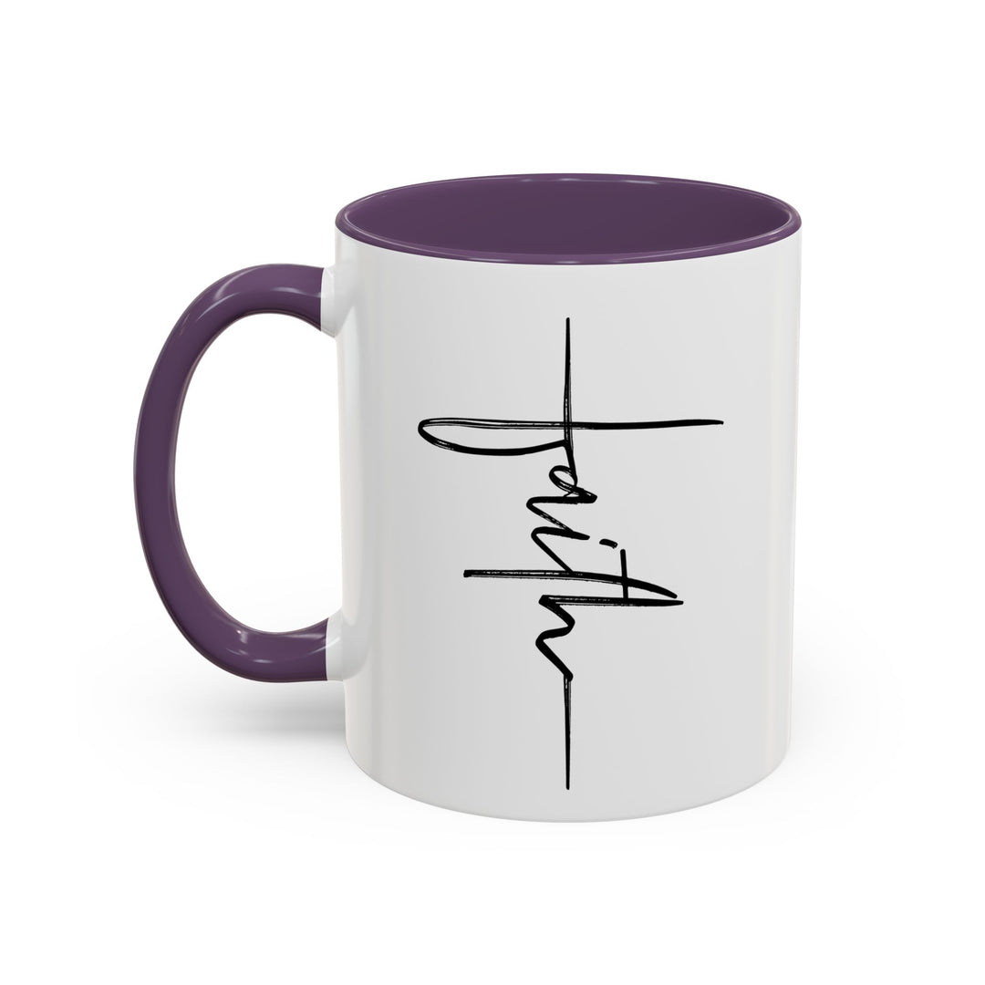 Faith Cross - Accent Coffee Mug (11, 15oz)