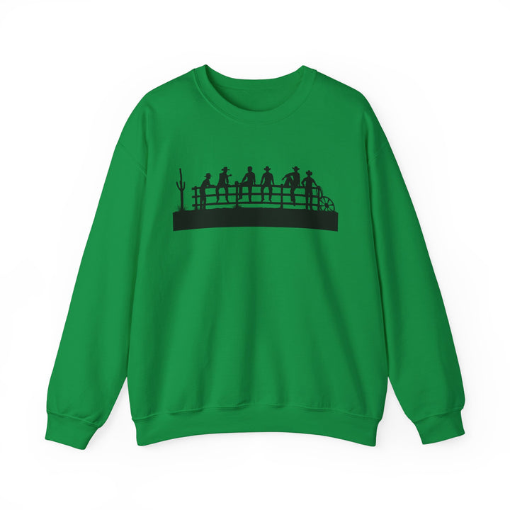 Cowboys On Fence Silhouette - Unisex Heavy Blend™ Crewneck Sweatshirt
