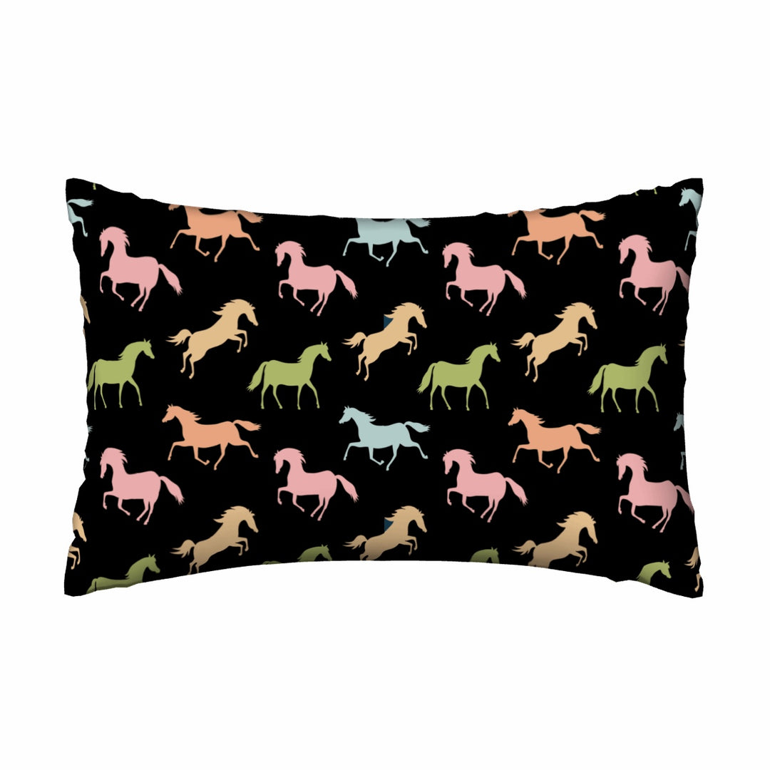 Horse Print -Satin Pillowcase with Hidden Zipper