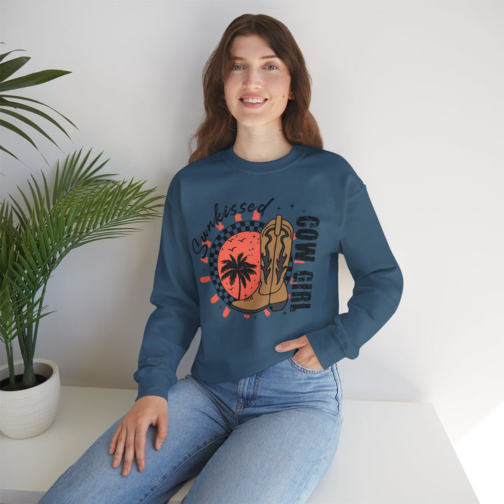 Sunkissed Cowgirl - Unisex Heavy Blend™ Crewneck Sweatshirt