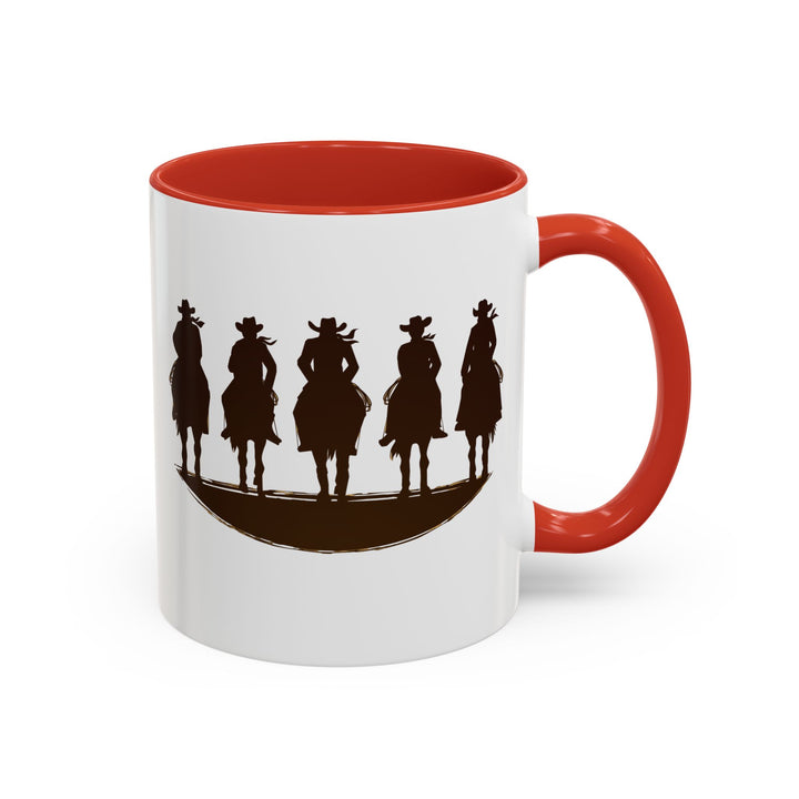 Cowboy Silhouette - Accent Coffee Mug (11, 15oz)
