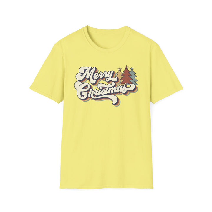Retro Merry Christmas - Unisex Softstyle T-Shirt