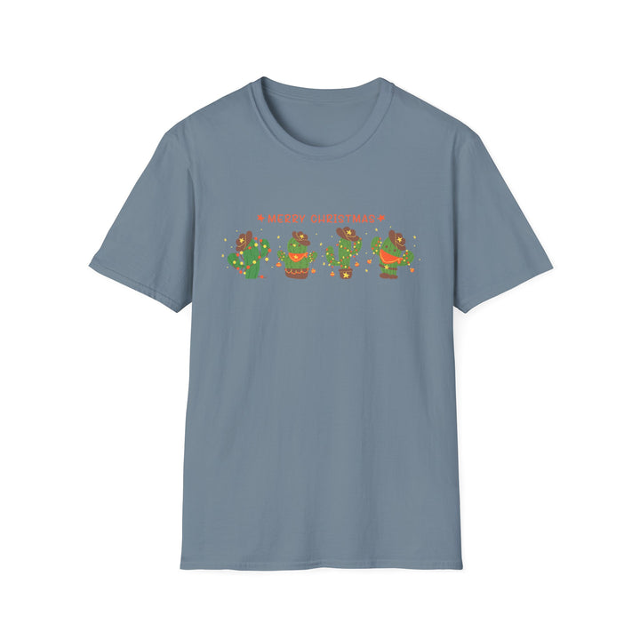 Merry Christmas Cactus - Unisex Softstyle T-Shirt