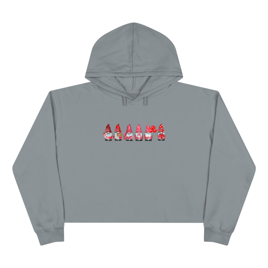Valentines Gnomes - Crop Hoodie