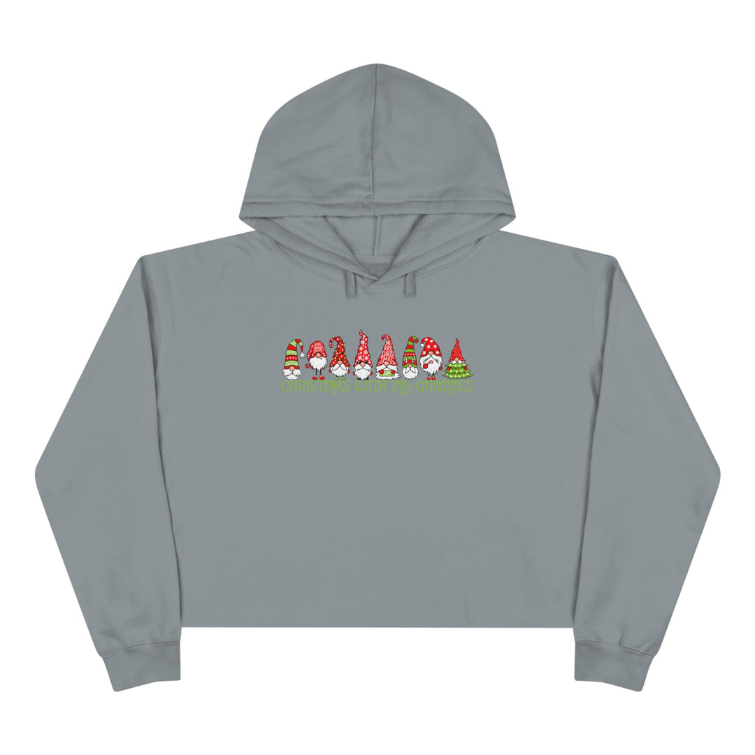 Christmas With My Gnomies - Crop Hoodie