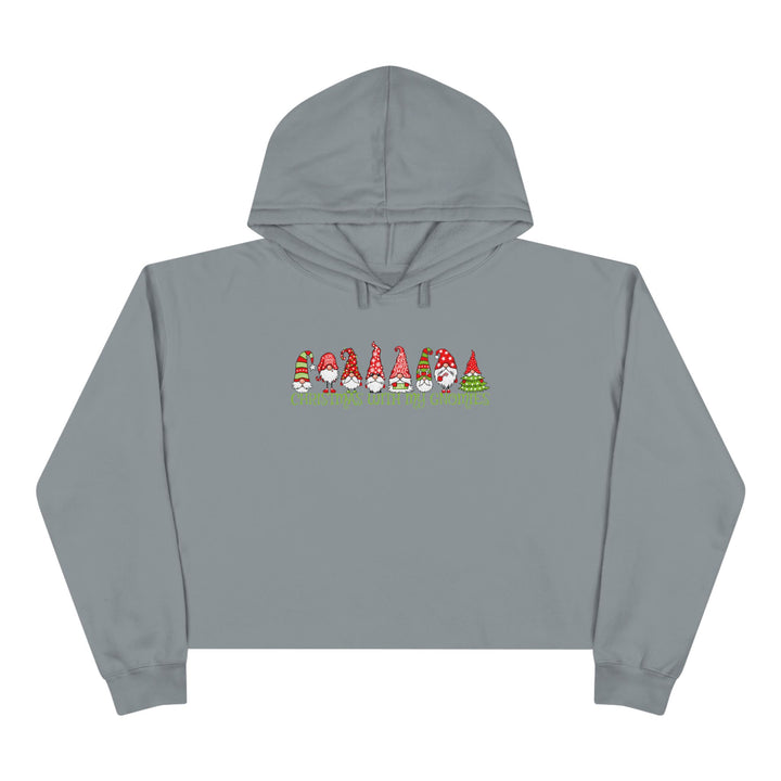 Christmas With My Gnomies - Crop Hoodie