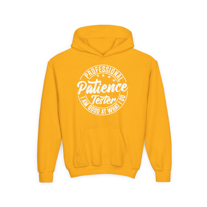 Professional Patience Tester - Youth Heavy Blend Hooded Sweatshirt