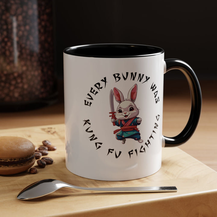 Kung Fu Fighting - Accent Coffee Mug (11, 15oz)