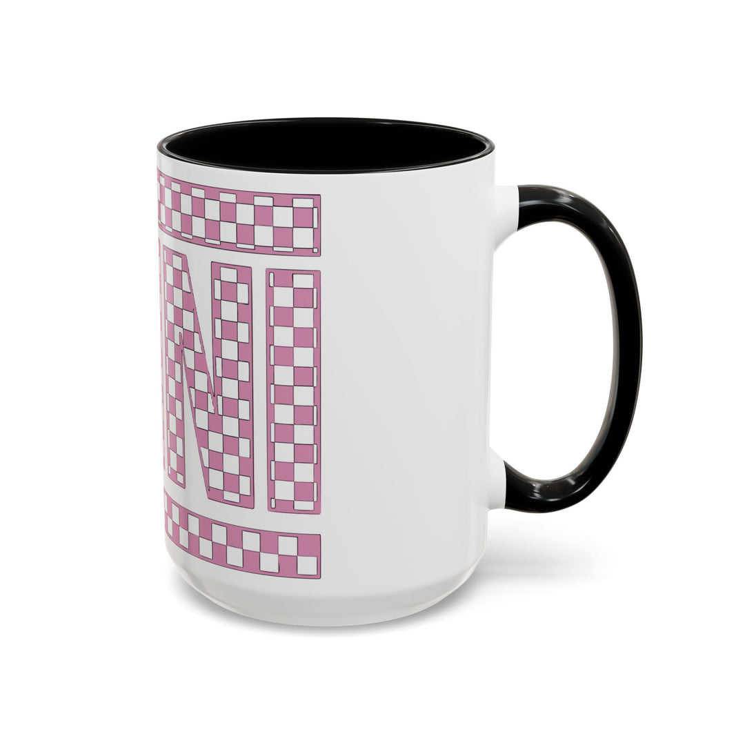 Pink Check Mini - Accent Coffee Mug (11, 15oz)