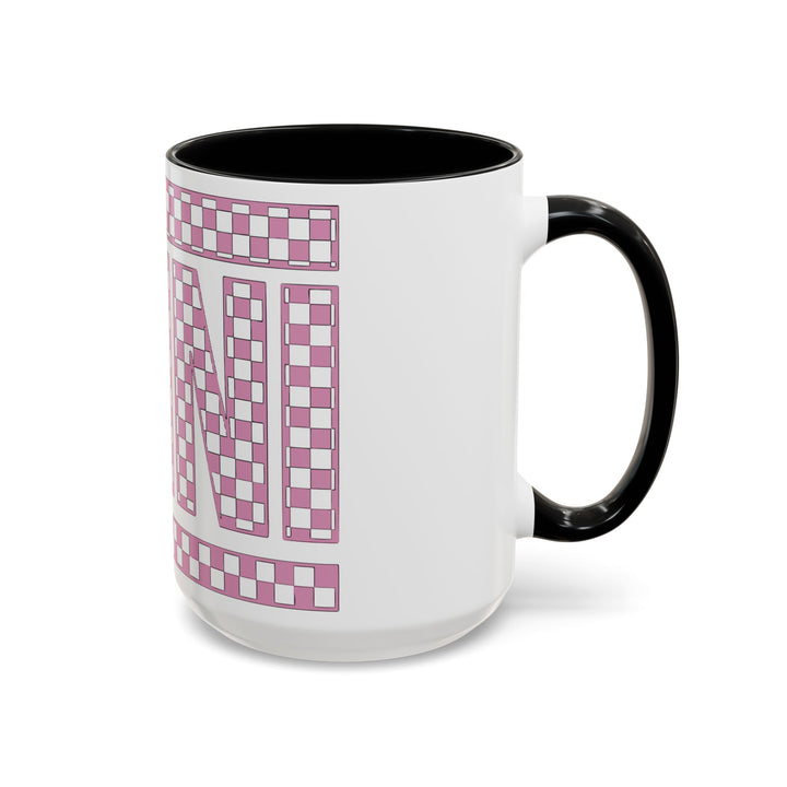 Pink Check Mini - Accent Coffee Mug (11, 15oz)