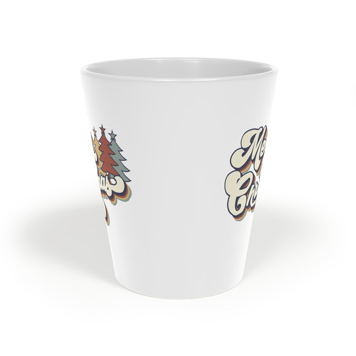 Retro Merry Christmas - Latte Mug, 12oz