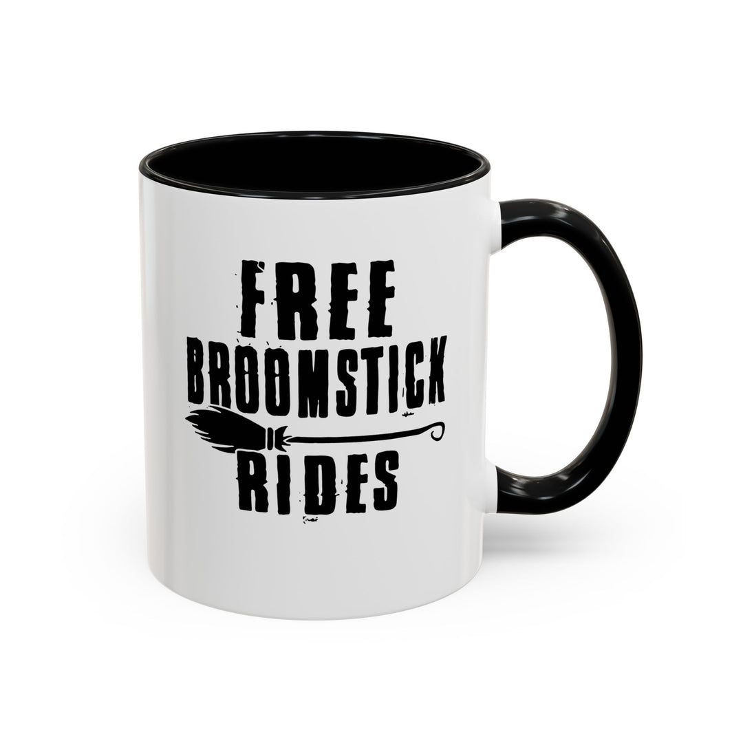 Free Broomstick Rides - Accent Coffee Mug (11, 15oz)