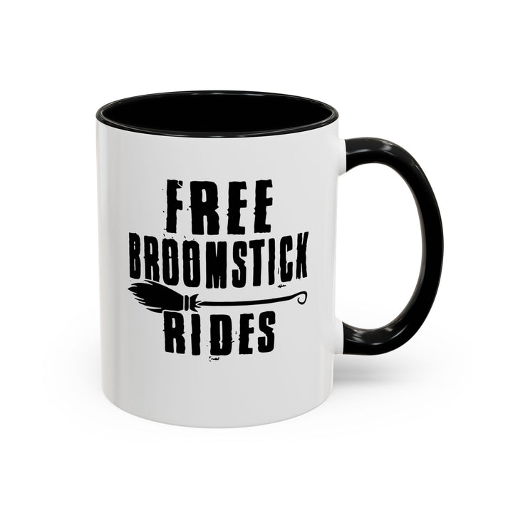 Free Broomstick Rides - Accent Coffee Mug (11, 15oz)